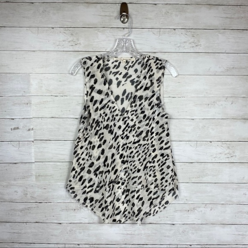 RACHEL Rachel Roy Cheetah Print High-Low Tank